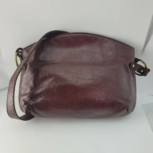Vintage Etienne Aigner Burgundy Dark Red Leather Shoulder Bag Purse 12x8" - Picture 4 of 15